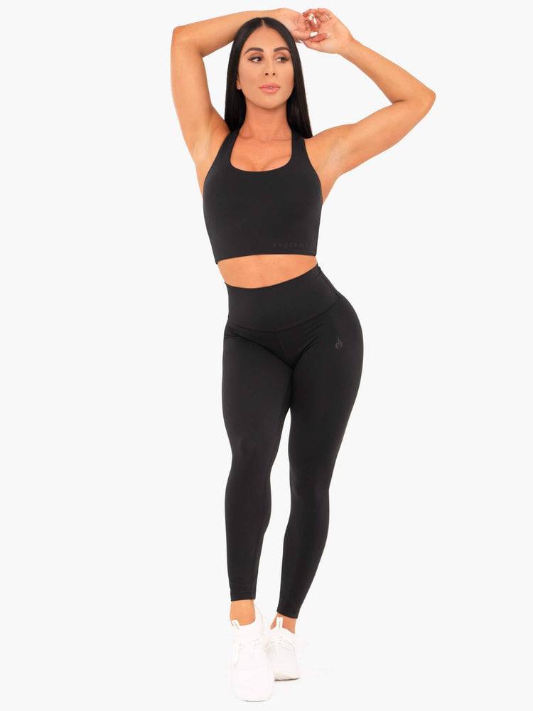 Black Ryderwear Women Leggings NKD High Waisted Women's Leggings | AU1762VD