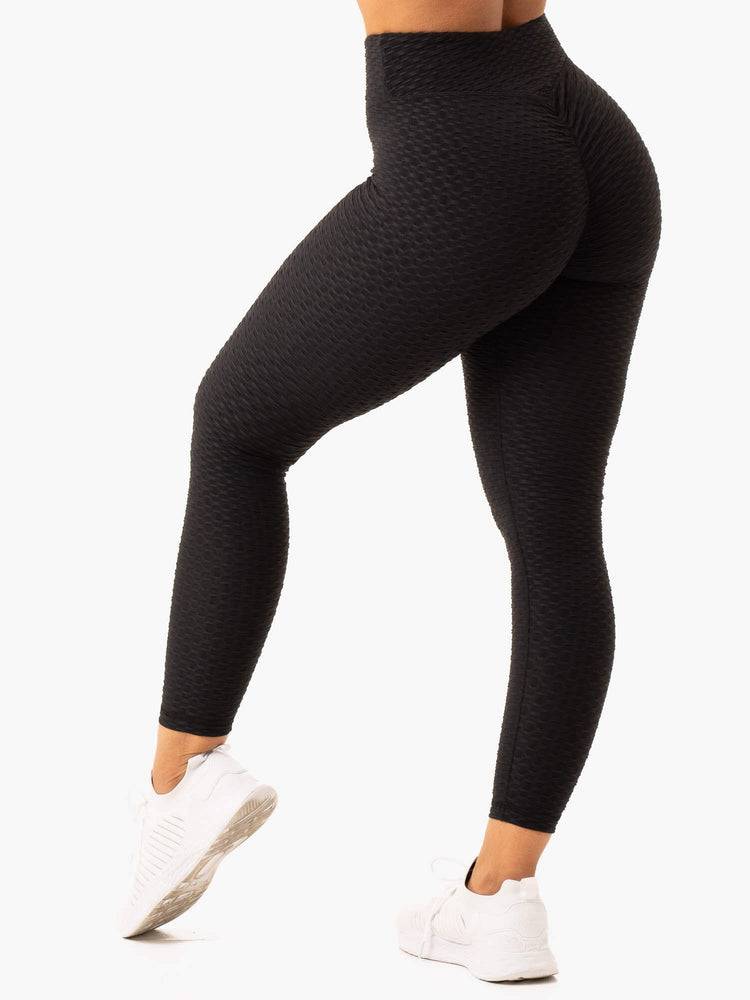 Black Ryderwear Women Leggings Optic Scrunch Bum Women's Leggings | AU1809KI