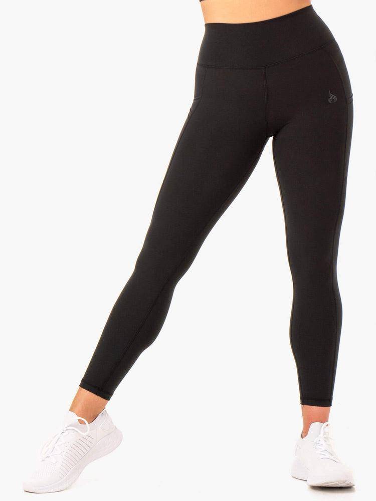 Black Ryderwear Women Leggings Reset High Waisted Pocket Women's Leggings | AU1882DN