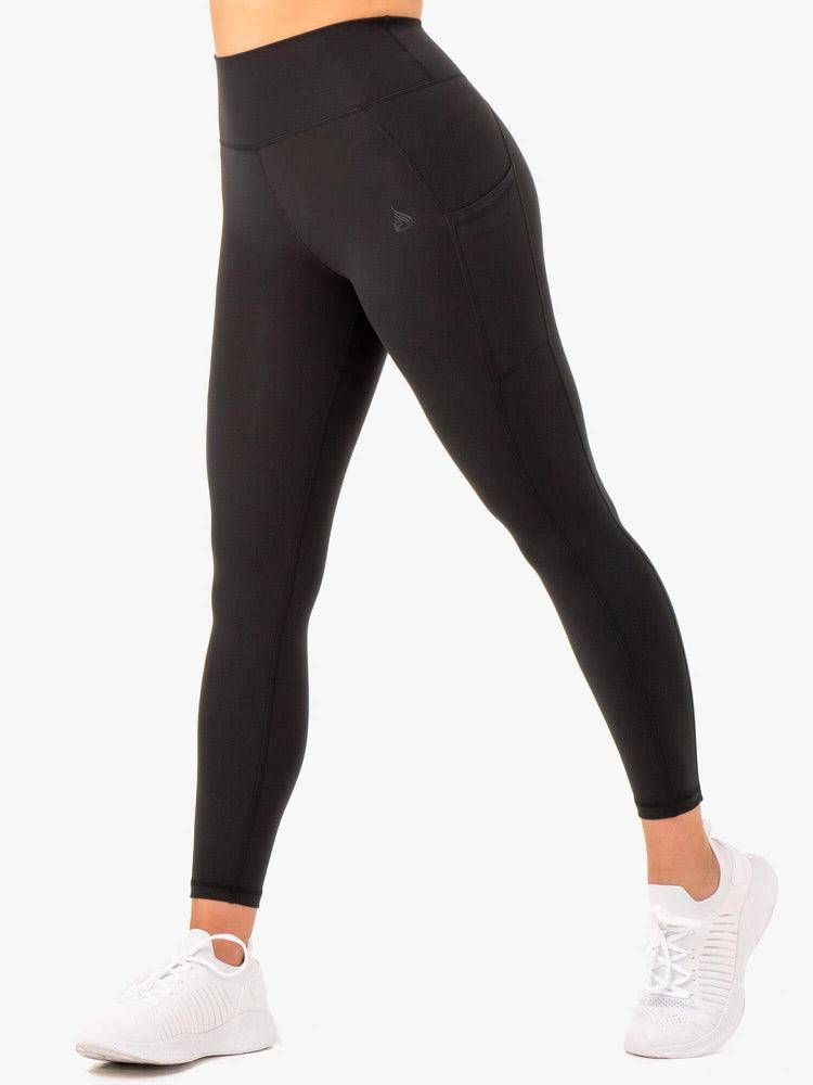 Black Ryderwear Women Leggings Reset High Waisted Pocket Women's Leggings | AU1882DN