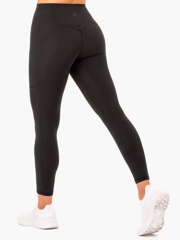 Black Ryderwear Women Leggings Reset High Waisted Pocket Women\'s Leggings | AU1882DN