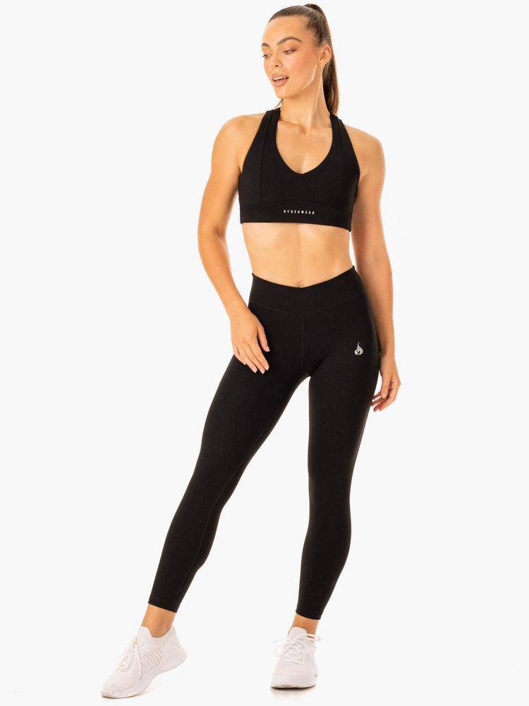 Black Ryderwear Women Leggings Revival Scrunch Bum Women's Leggings | AU1804DN