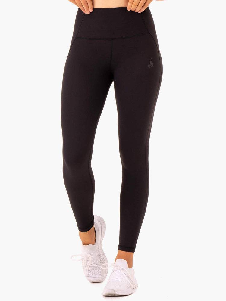 Black Ryderwear Women Leggings Sola High Waisted Women's Leggings | AU1740QZ