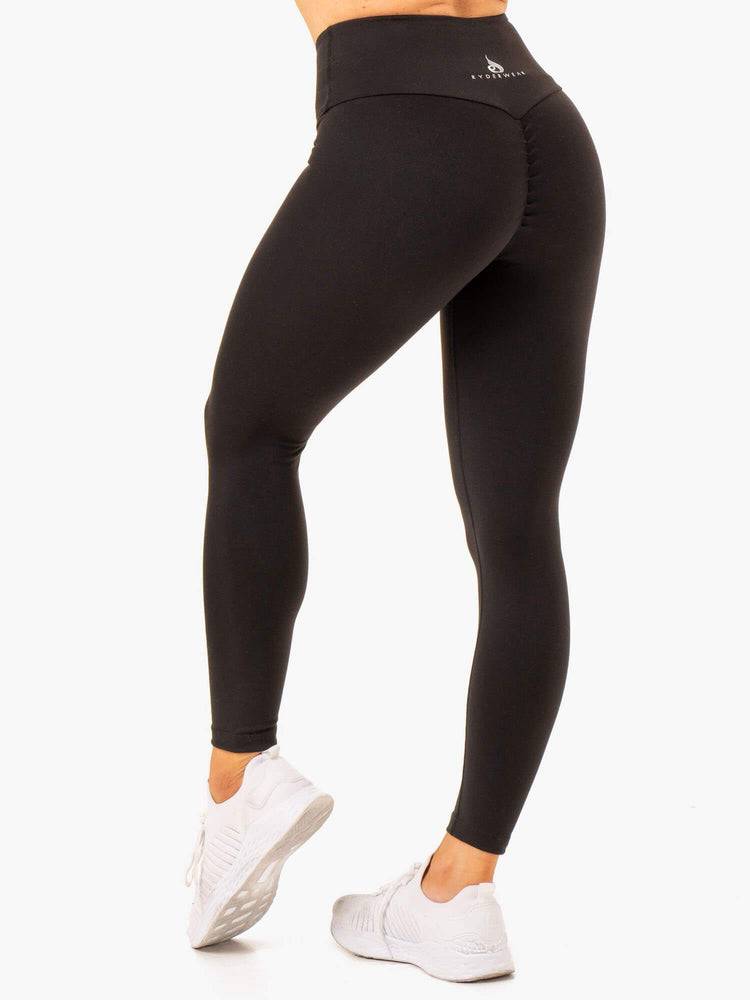 Black Ryderwear Women Leggings Vital High Waisted Scrunch Women's Leggings | AU1908DN