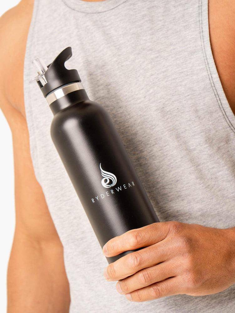 Black Ryderwear Women Metal Water Bottle Women's Accessories | AU3107WY