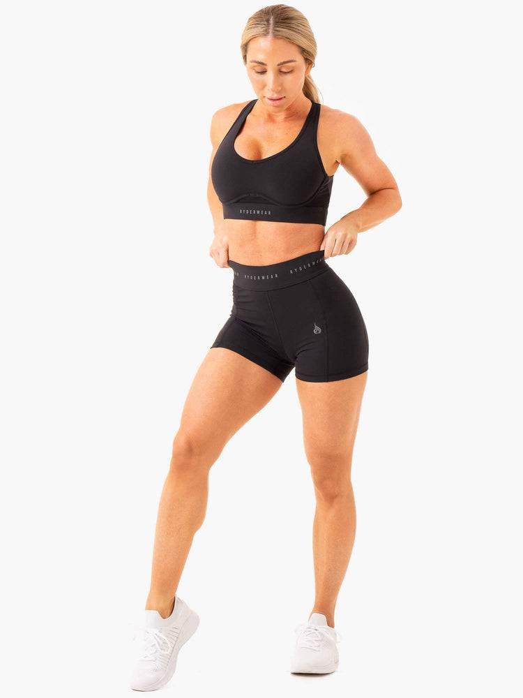 Black Ryderwear Women Shorts Advance Compression Women's Shorts | AU2150XF