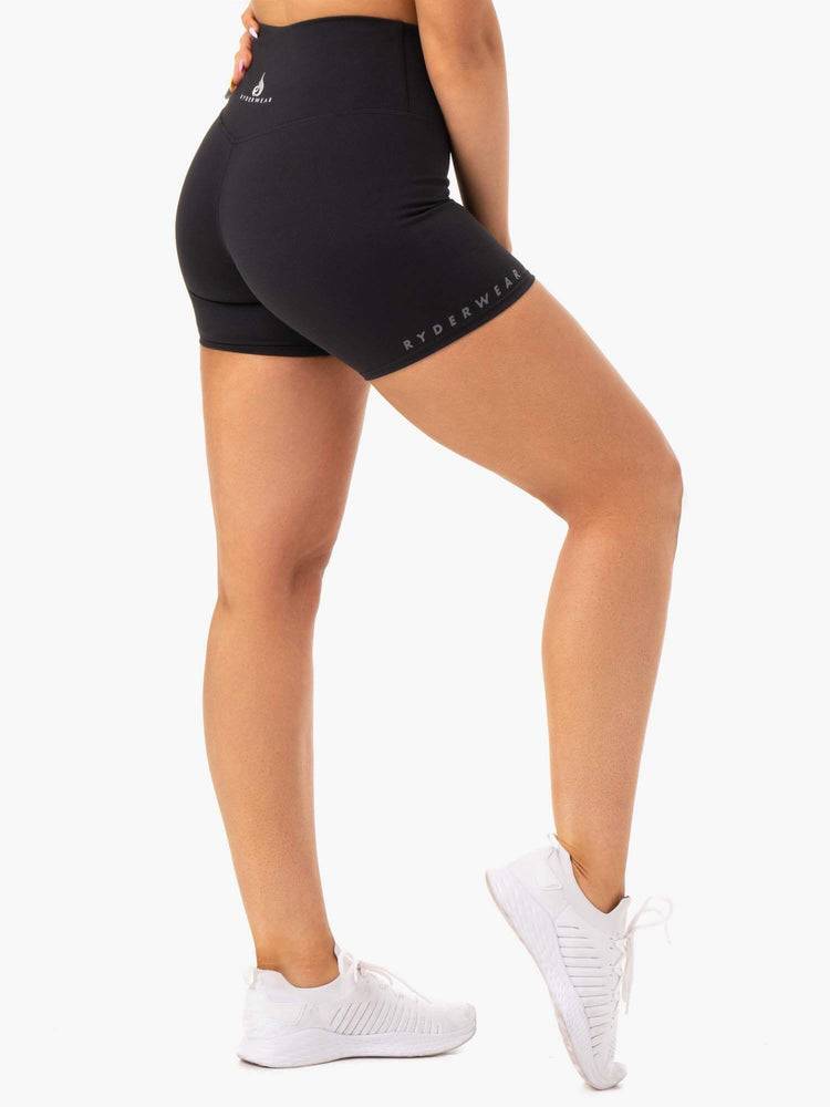 Black Ryderwear Women Shorts Amazon High Waisted Women's Shorts | AU2019ZG