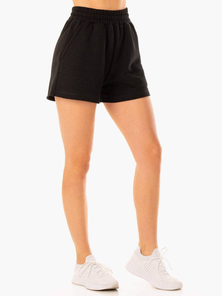 Black Ryderwear Women Shorts Elevate Track Women's Shorts | AU2159RW