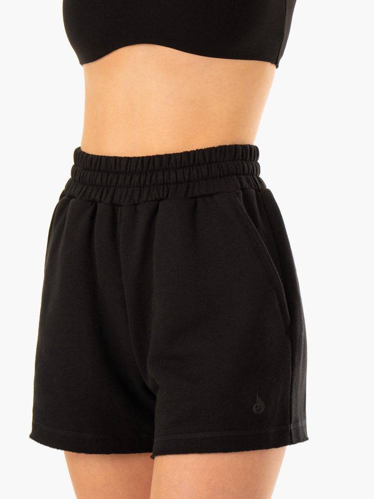 Black Ryderwear Women Shorts Elevate Track Women's Shorts | AU2159RW