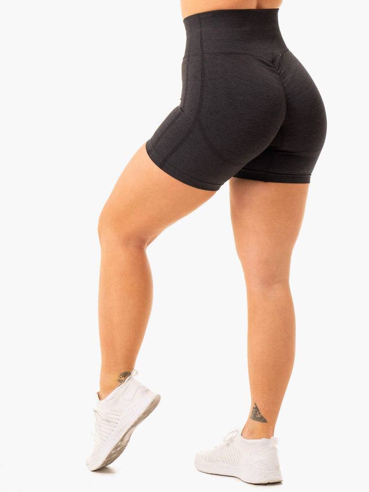 Black Ryderwear Women Shorts Enhance Scrunch Bum Seamless Women's Shorts | AU2178VD