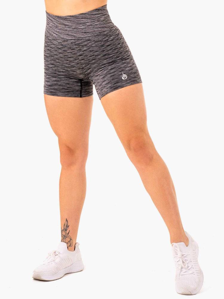 Black Ryderwear Women Shorts Evolve Seamless High Waisted Women\'s Shorts | AU1952TV