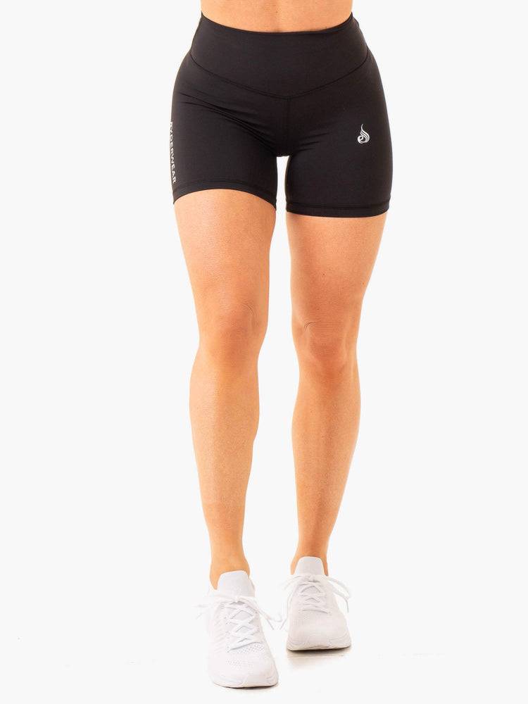 Black Ryderwear Women Shorts Frequency High Waisted Women's Shorts | AU2138OR