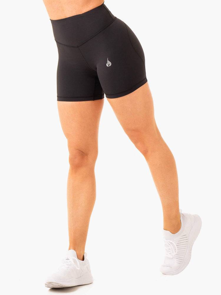 Black Ryderwear Women Shorts Frequency High Waisted Women's Shorts | AU2138OR