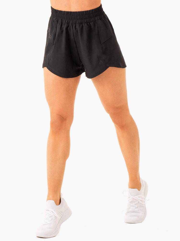 Black Ryderwear Women Shorts Level Up Training Women\'s Shorts | AU2015HK