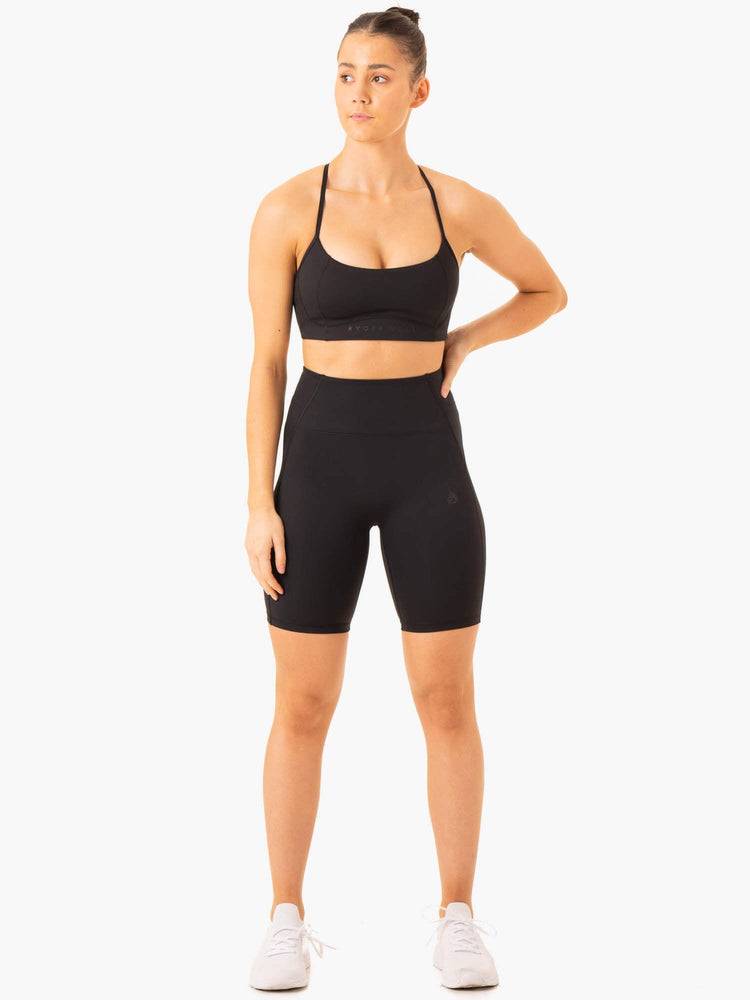 Black Ryderwear Women Shorts NKD Frame High Waisted Bike Women's Shorts | AU2115SO