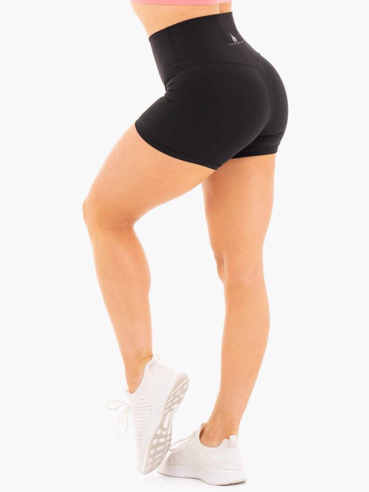 Black Ryderwear Women Shorts NKD High Waisted Women's Shorts | AU2053WY