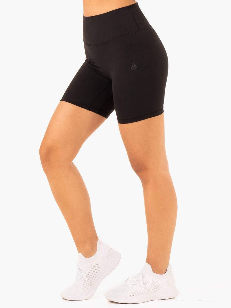 Black Ryderwear Women Shorts NKD Refine High Waisted Women's Shorts | AU2009PQ