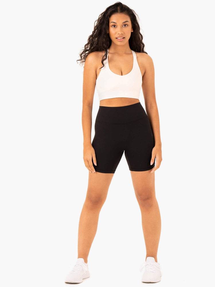 Black Ryderwear Women Shorts NKD Refine High Waisted Women's Shorts | AU2009PQ