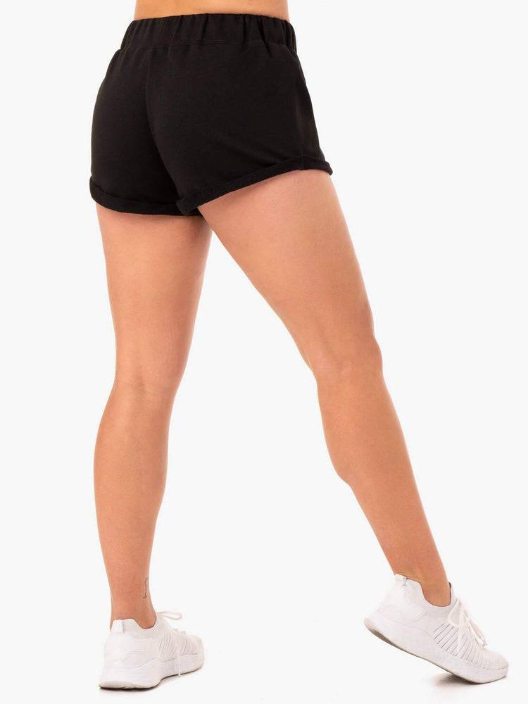 Black Ryderwear Women Shorts Off Duty Fleece Women's Shorts | AU2182QZ