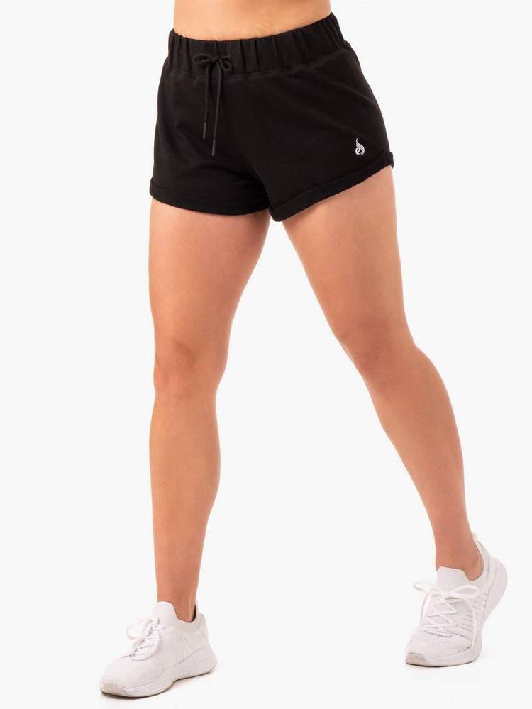 Black Ryderwear Women Shorts Off Duty Fleece Women\'s Shorts | AU2182QZ