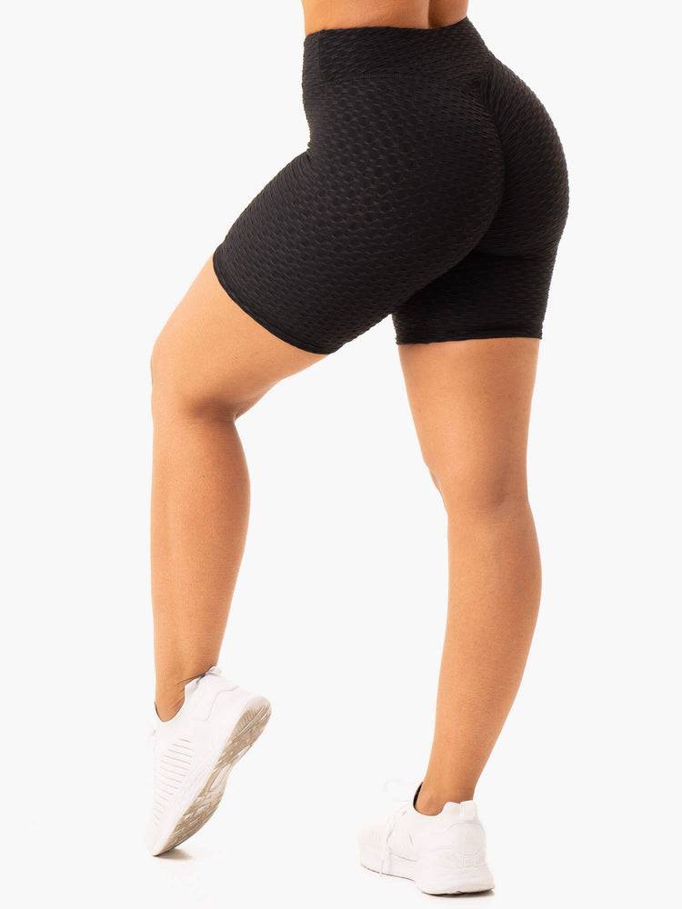 Black Ryderwear Women Shorts Optic Scrunch Bum Women's Shorts | AU2001WY