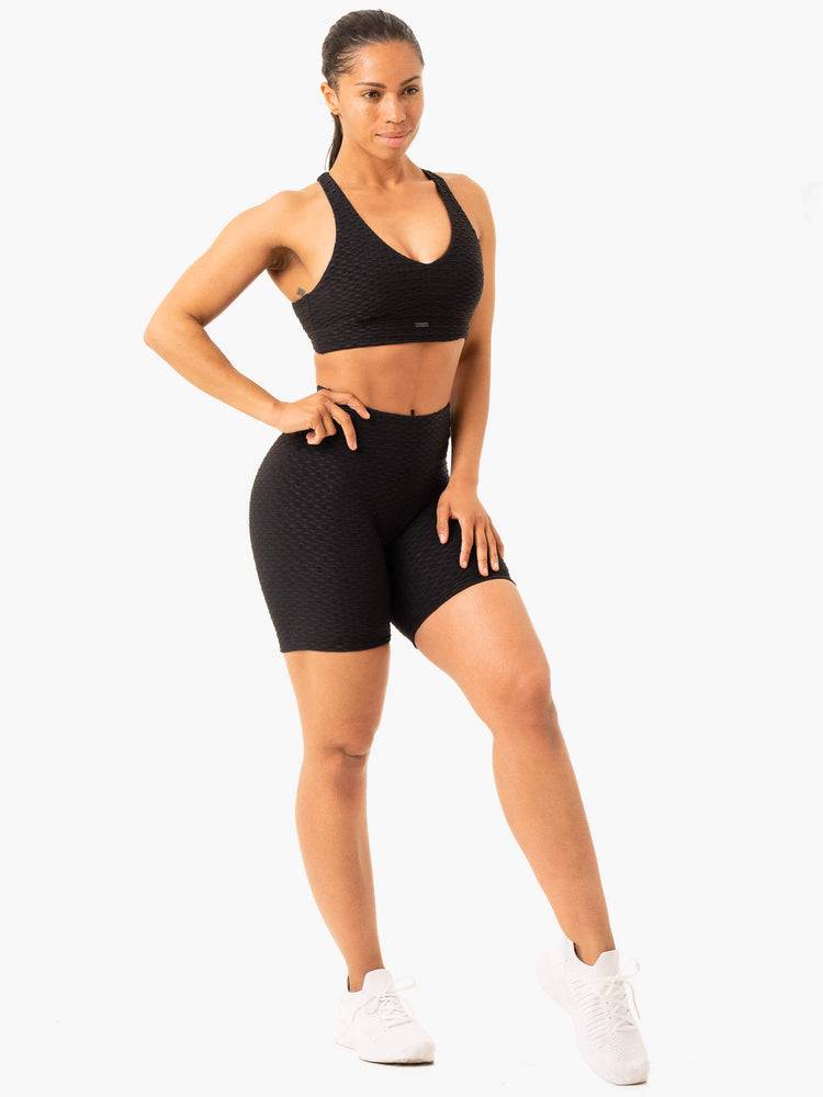 Black Ryderwear Women Shorts Optic Scrunch Bum Women's Shorts | AU2001WY