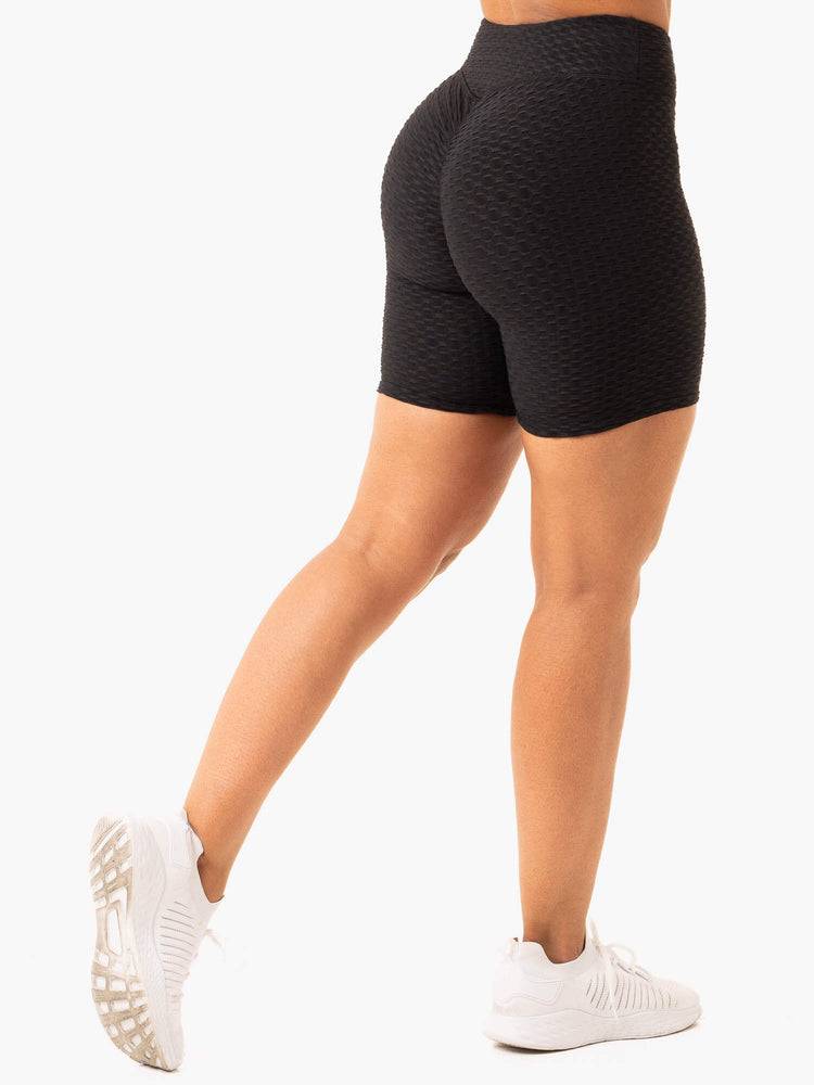 Black Ryderwear Women Shorts Optic Scrunch Bum Women\'s Shorts | AU2001WY