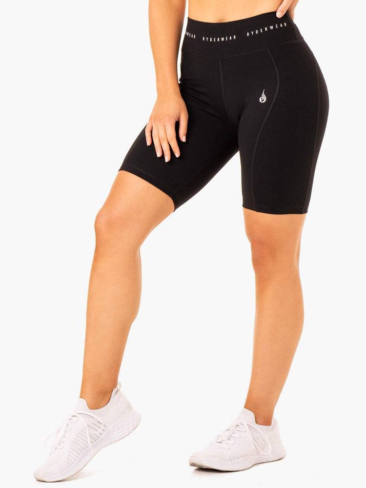 Black Ryderwear Women Shorts Reflex High Waisted Bike Women's Shorts | AU2156QZ