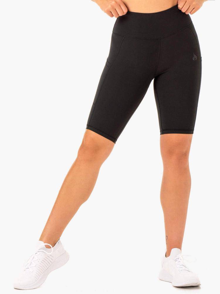 Black Ryderwear Women Shorts Reset High Waisted Pocket Bike Women's Shorts | AU2144GL