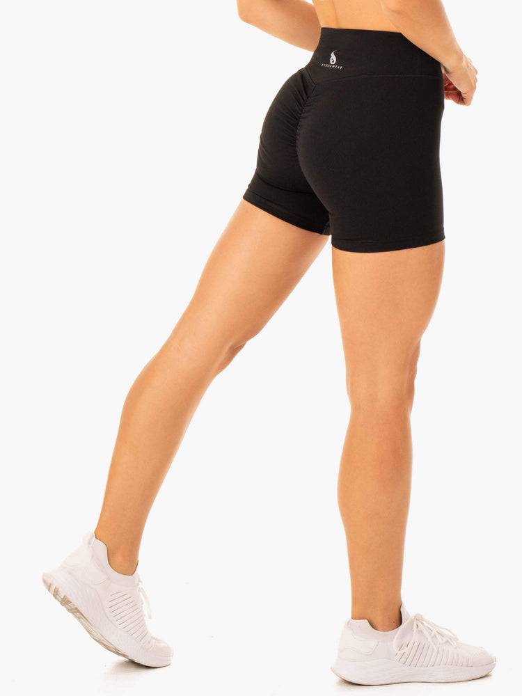 Black Ryderwear Women Shorts Revival Scrunch Bum Women's Shorts | AU2155MA