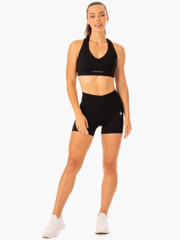 Black Ryderwear Women Shorts Revival Scrunch Bum Women's Shorts | AU2155MA