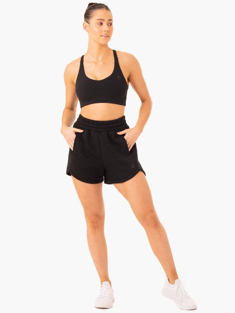 Black Ryderwear Women Shorts Sideline Track Women's Shorts | AU2130QZ