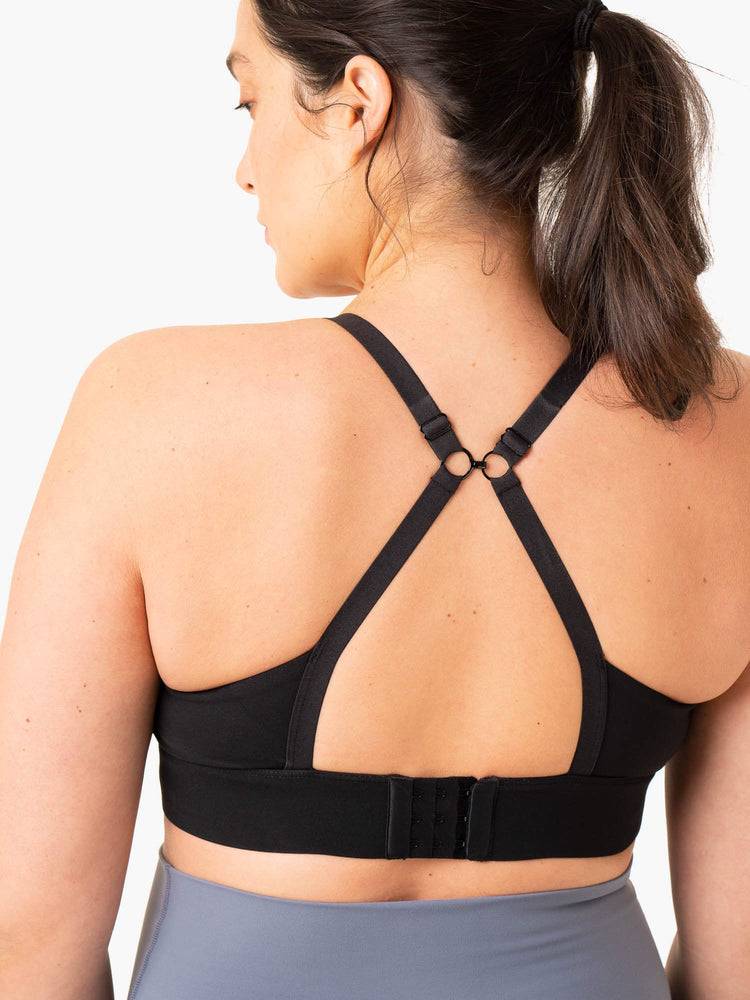 Black Ryderwear Women Sports Bra Active Bump Women's Sports Bra | AU2216OR