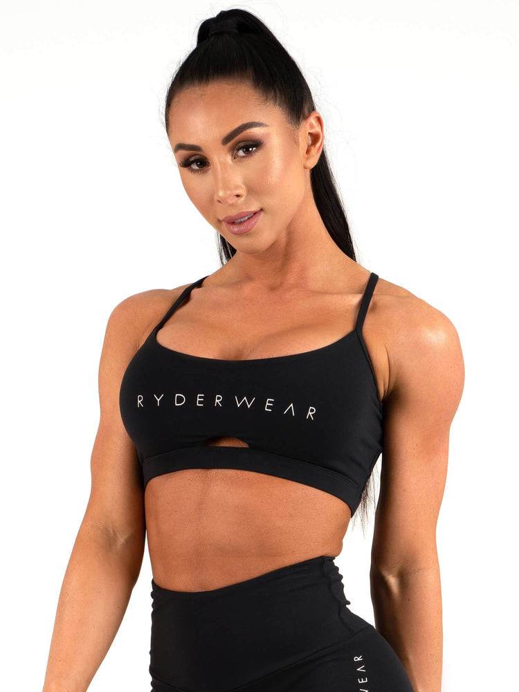 Black Ryderwear Women Sports Bra Animal Women\'s Sports Bra | AU2493GL