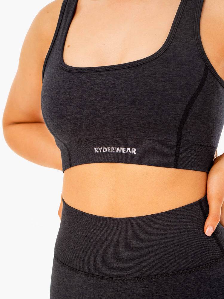 Black Ryderwear Women Sports Bra Enhance Seamless Women's Sports Bra | AU2398YU