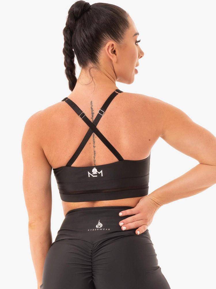 Black Ryderwear Women Sports Bra NEM X RW Women's Sports Bra | AU2474IS