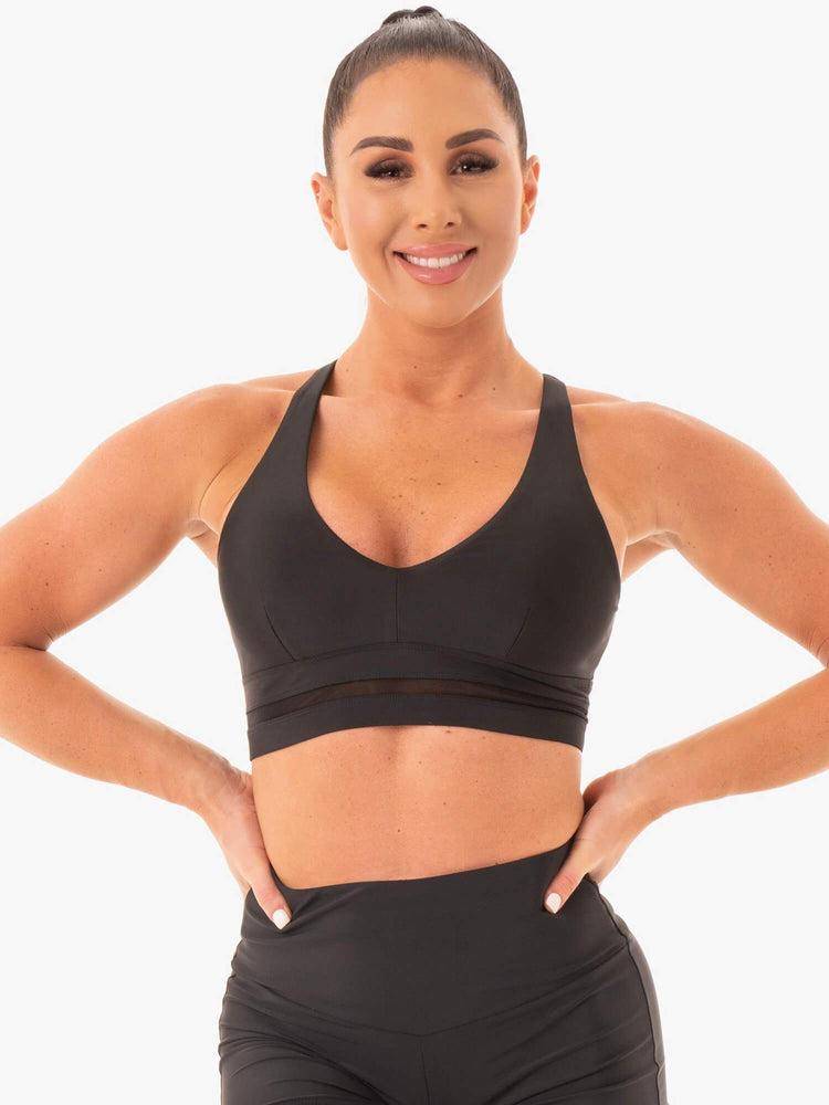 Black Ryderwear Women Sports Bra NEM X RW Women's Sports Bra | AU2474IS