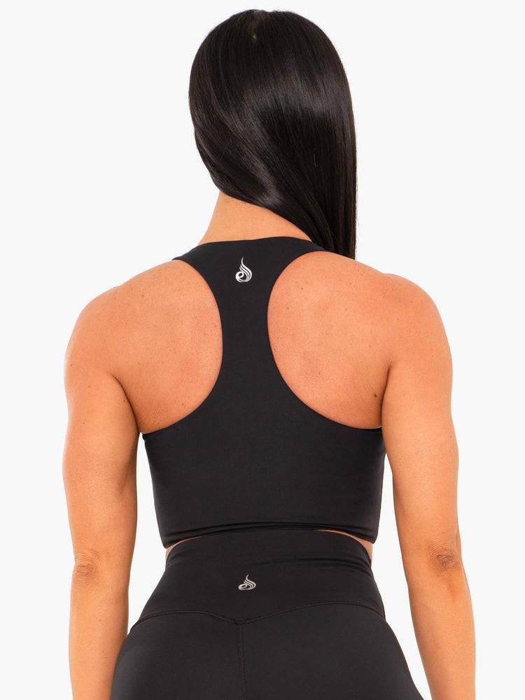 Black Ryderwear Women Sports Bra NKD Women's Sports Bra | AU2568KI