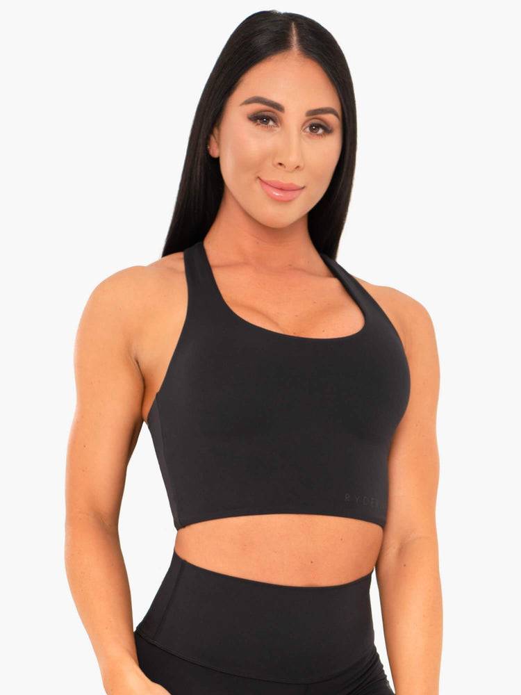 Black Ryderwear Women Sports Bra NKD Women\'s Sports Bra | AU2568KI