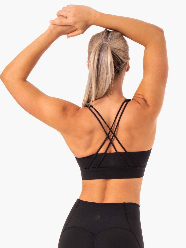 Black Ryderwear Women Sports Bra Sola Women's Sports Bra | AU2502YU