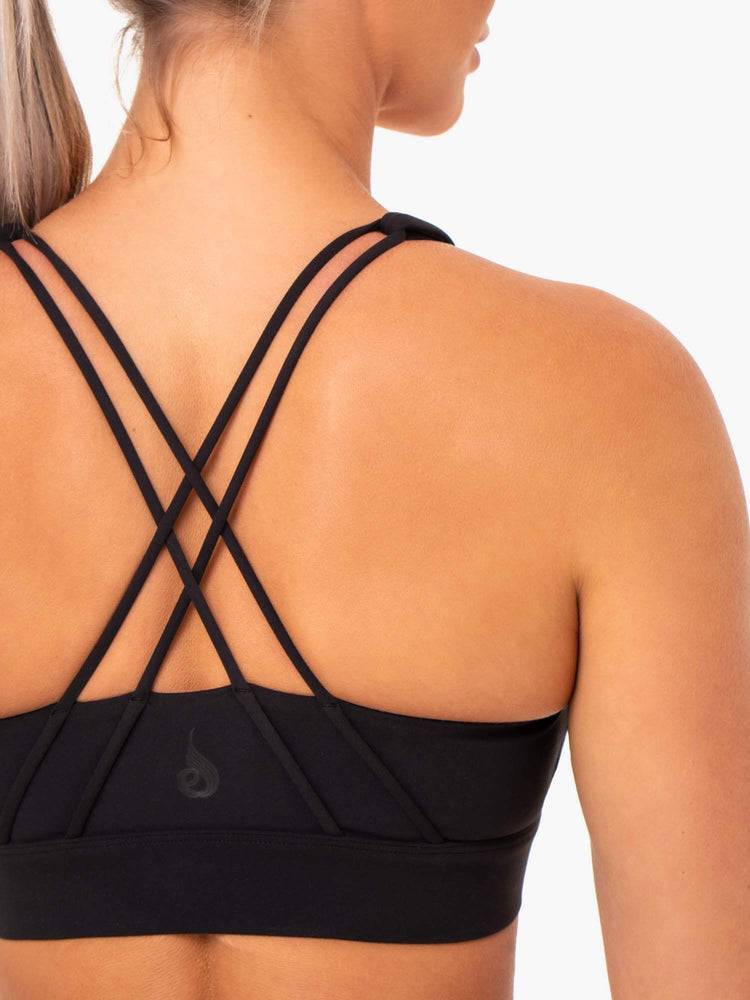 Black Ryderwear Women Sports Bra Sola Women's Sports Bra | AU2502YU