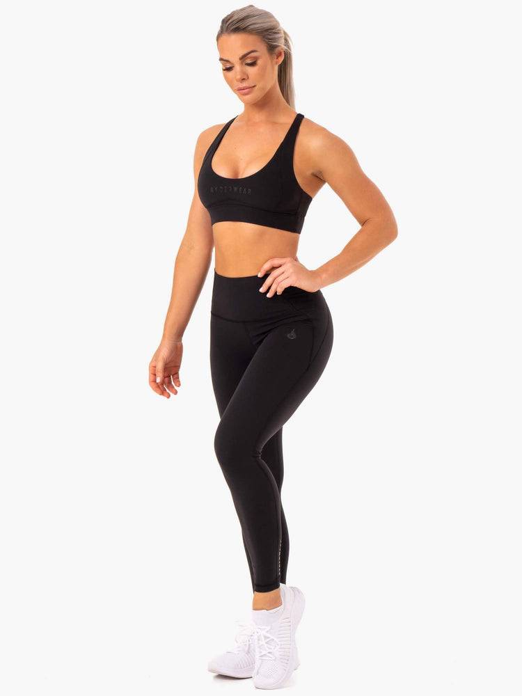 Black Ryderwear Women Sports Bra Sola Women's Sports Bra | AU2502YU