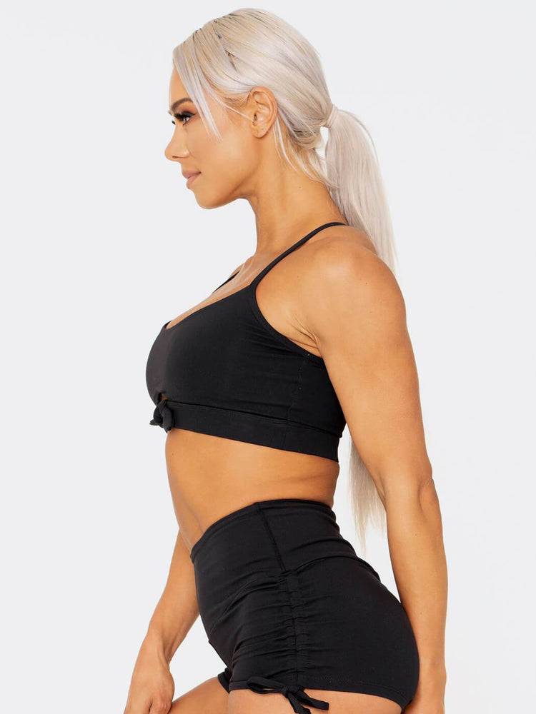 Black Ryderwear Women Sports Bra Wild Tied Up Women's Sports Bra | AU2477TV