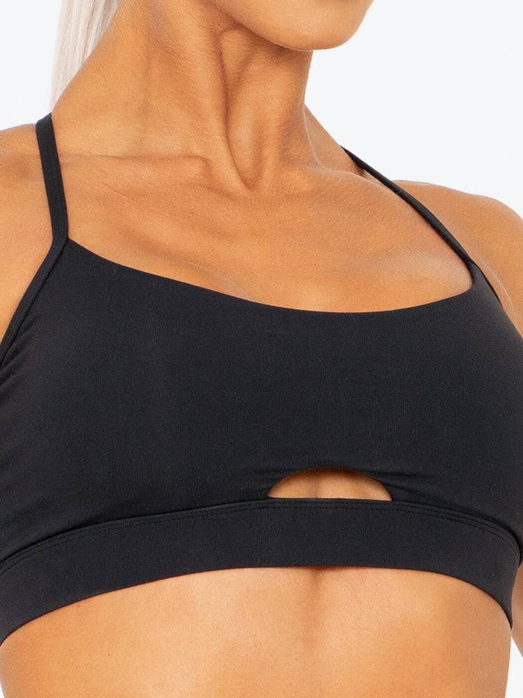 Black Ryderwear Women Sports Bra Wild Tied Up Women's Sports Bra | AU2477TV