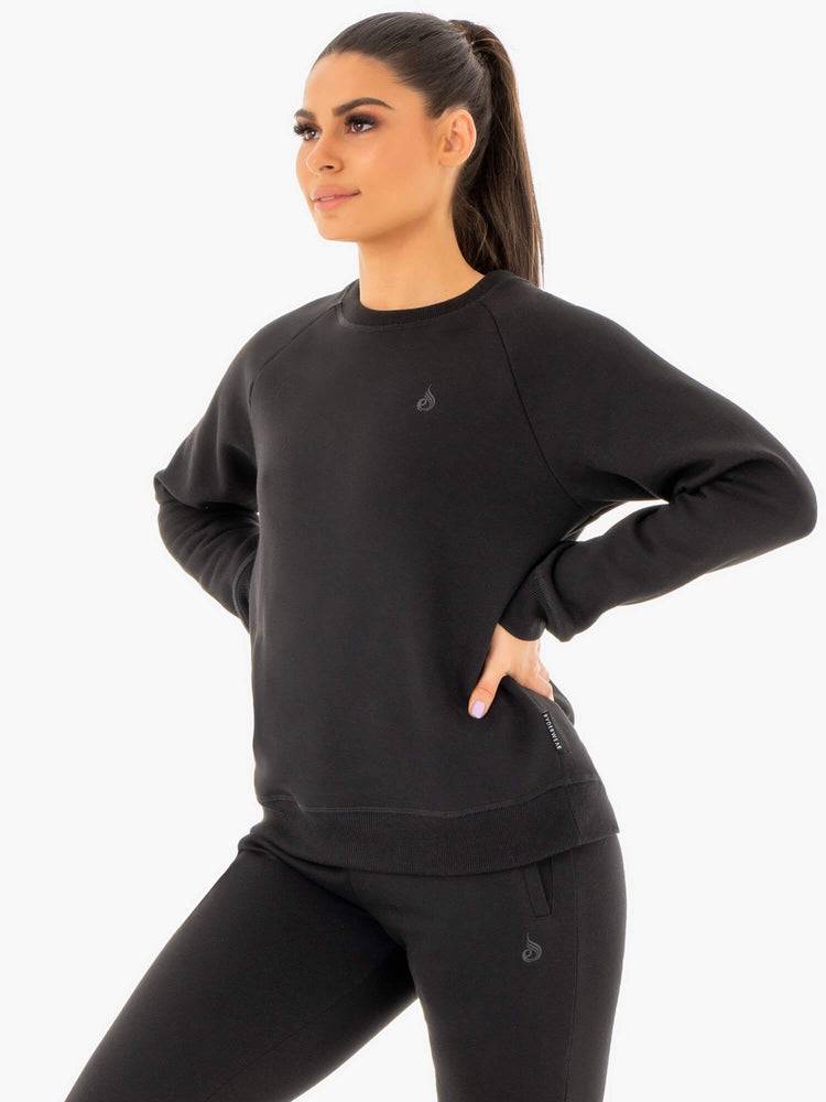 Black Ryderwear Women Sweaters Adapt Boyfriend Women's Sweaters | AU2628AP