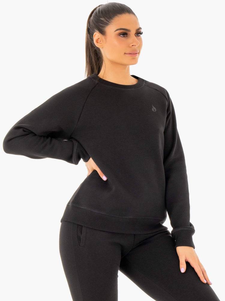 Black Ryderwear Women Sweaters Adapt Boyfriend Women's Sweaters | AU2628AP