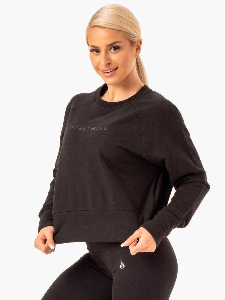 Black Ryderwear Women Sweaters Motion Women's Sweaters | AU2621JJ