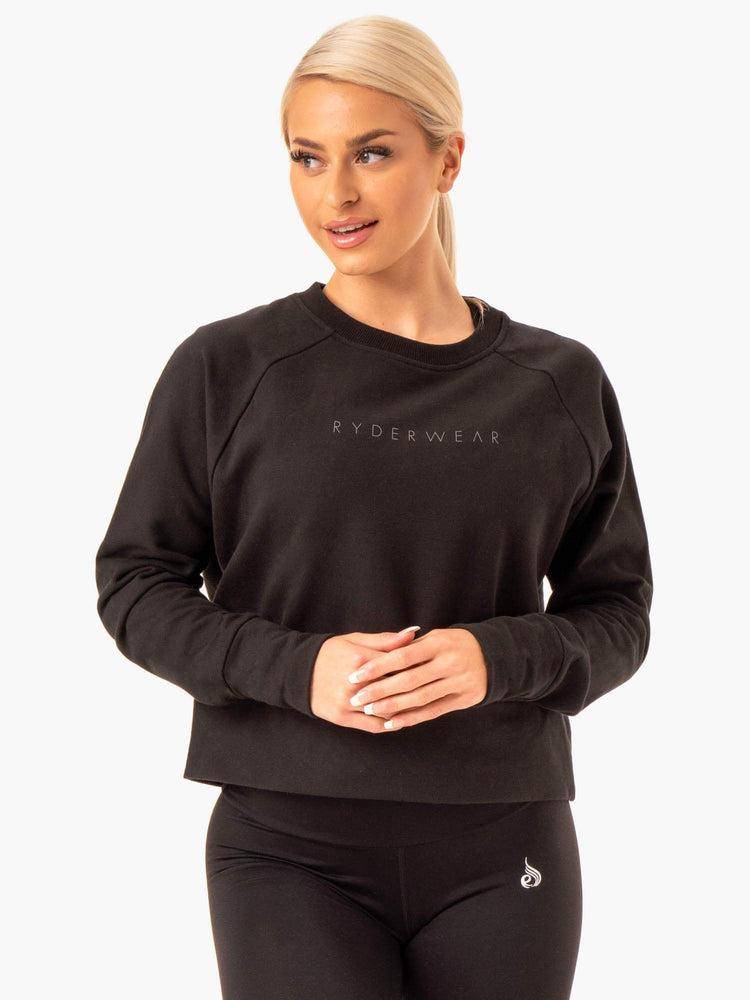 Black Ryderwear Women Sweaters Motion Women\'s Sweaters | AU2621JJ