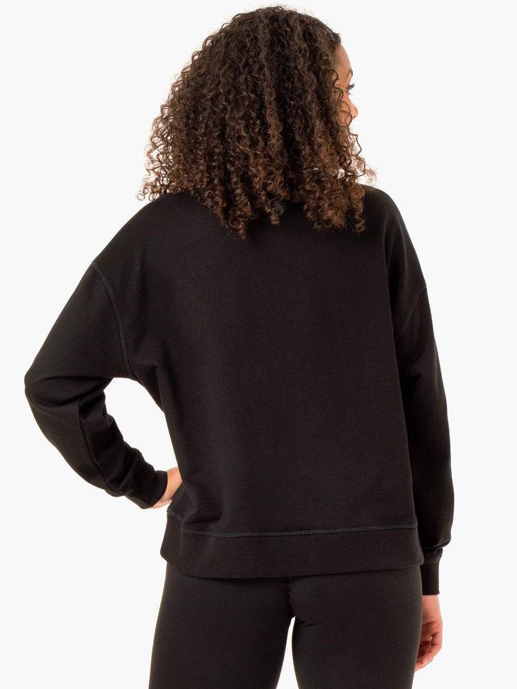 Black Ryderwear Women Sweaters Recover Lightweight Women's Sweaters | AU2639MA