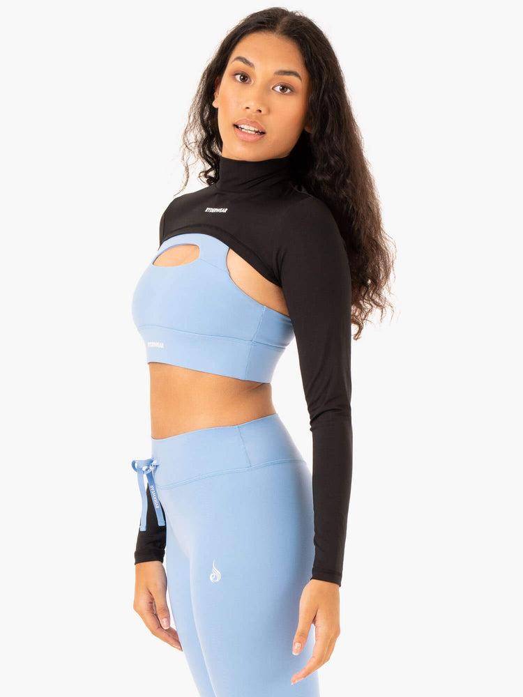 Black Ryderwear Women Sweaters Replay Super Crop Women's Sweaters | AU2585QZ